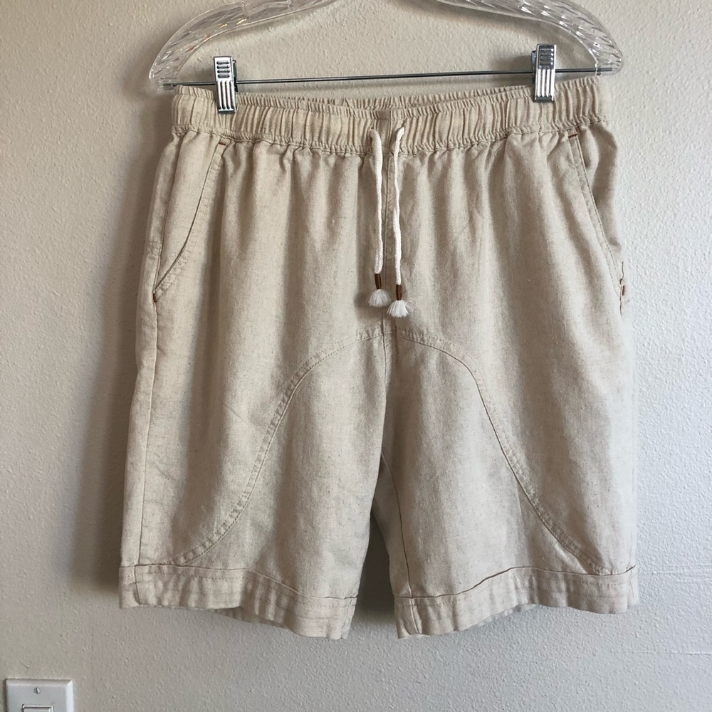 VINTAGE high waist elastic waist shorts drawstring